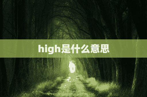 high是什么意思